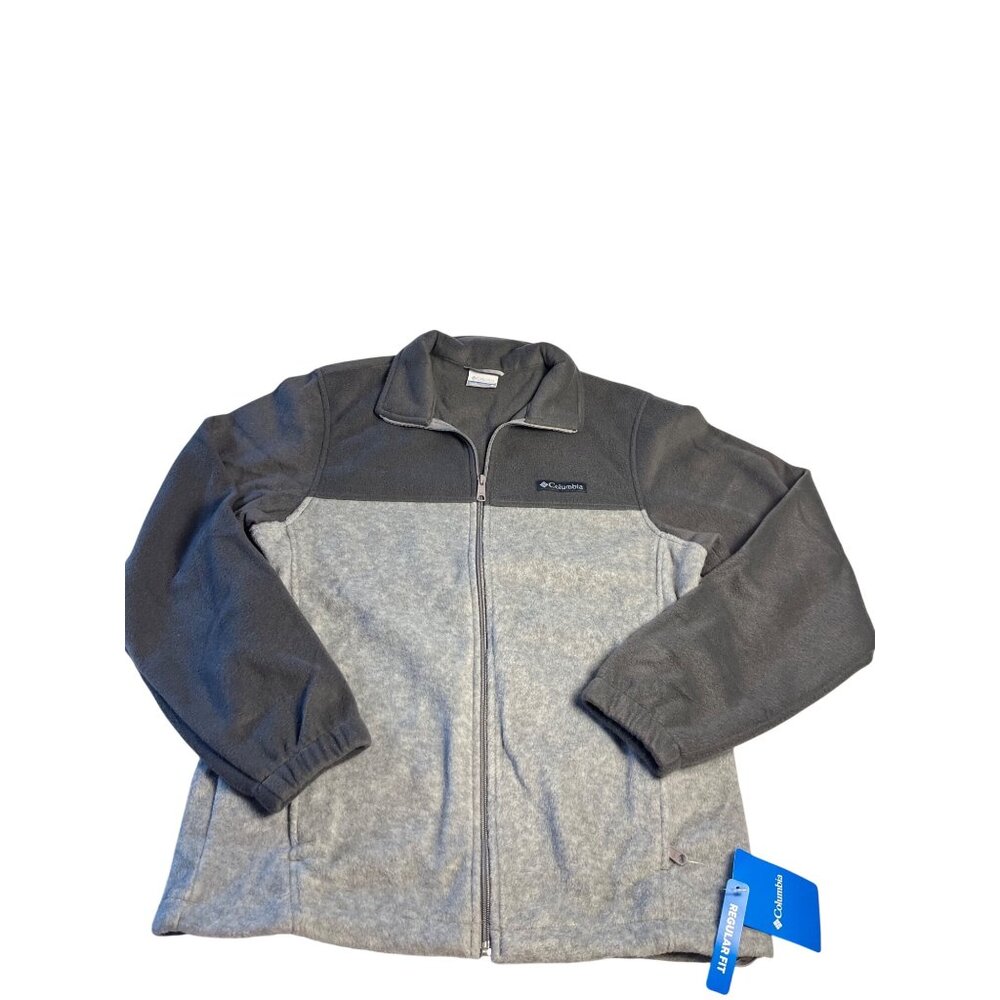 New with tags- Columbia men’s  Full-Zip Gray color block Fleece Jacket M casual